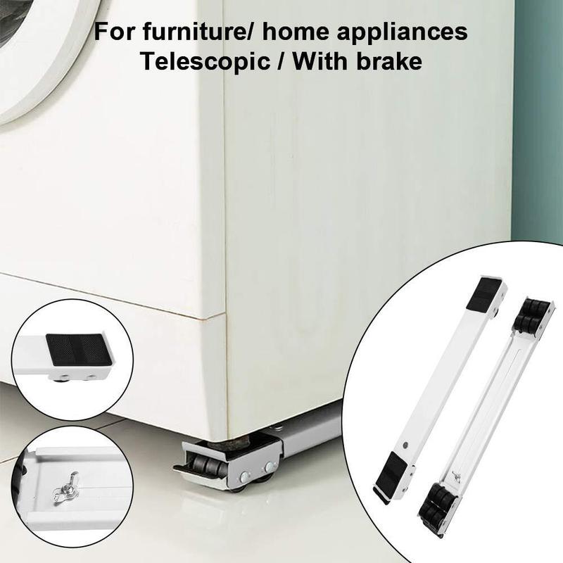 Heavy-Duty Adjustable Furniture Roller Bracket 45-70 cm