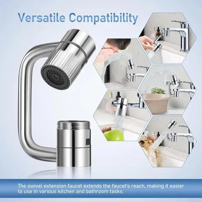 Universal 1440° Rotatable Sink Tap Adaptor Faucet Aerator Extension