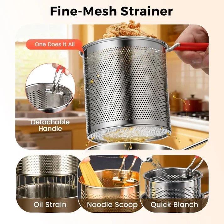 304 Stainless Steel Multifunctional Fryer Pot
