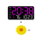 Multifunctional LED Digital Wall Clock with Temperature Display