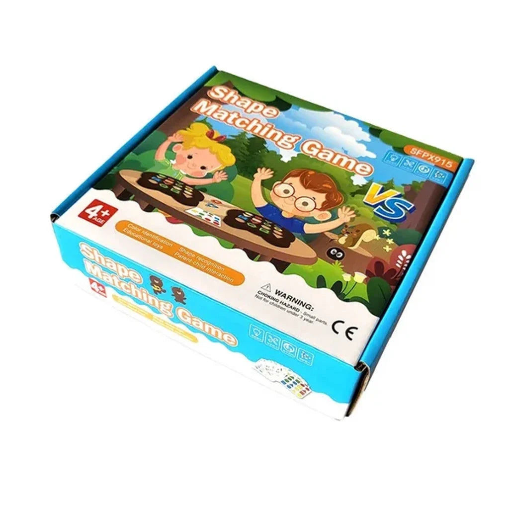 Shape Matching Game Learning Educational Toy with Cards and Bell