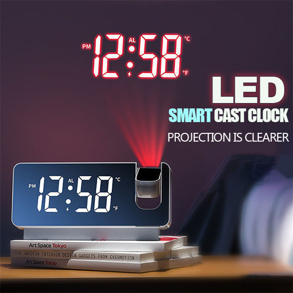Smart Digital Projection Alarm Clock with 7-Inch LED Display