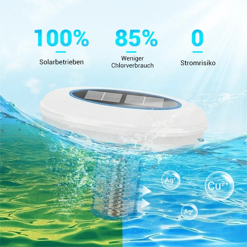 Solar Pool Ionizer with Copper-Silver Anode