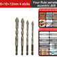 4-Flute Serrated Eccentric Drill Bit Set