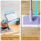 Hands-Free Cloth Changing Mini Mop with 360° Swivel Head