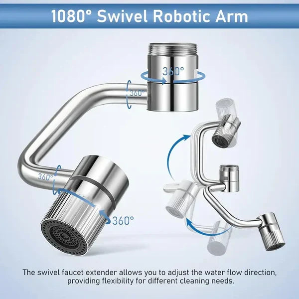 Universal 1440° Rotatable Sink Tap Adaptor Faucet Aerator Extension