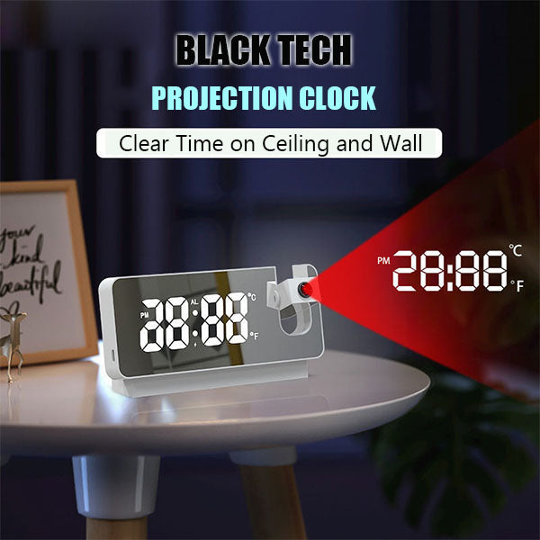Smart Digital Projection Alarm Clock with 7-Inch LED Display