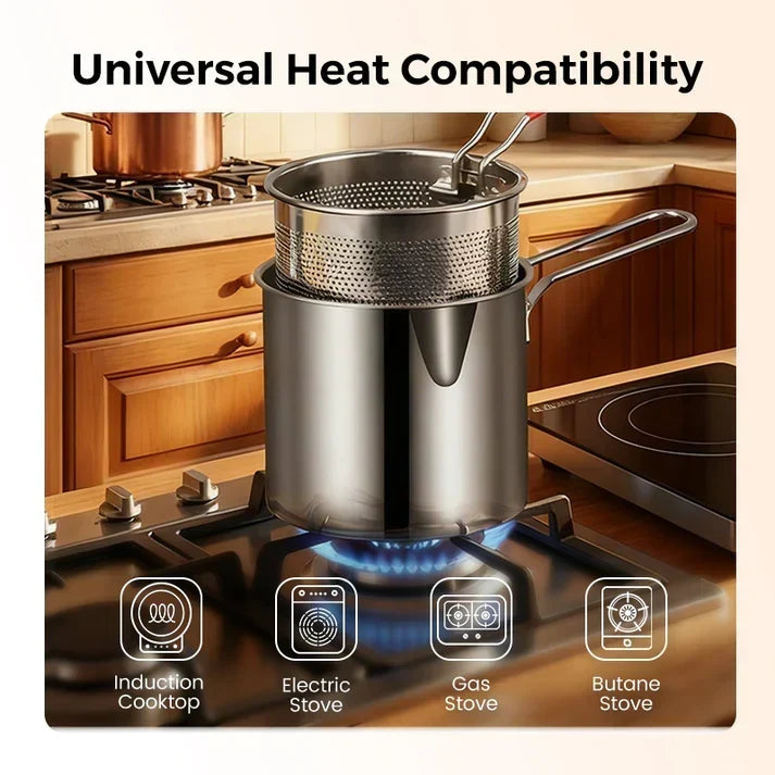 304 Stainless Steel Multifunctional Fryer Pot