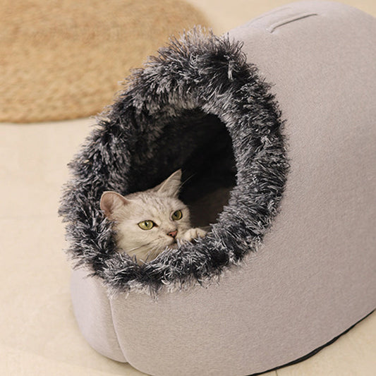 Cozy Warm Cave Bed for Pets