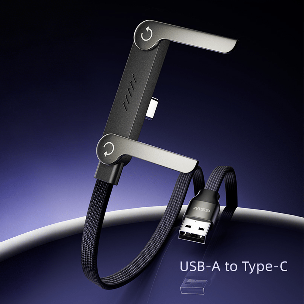 2-in-1 240W Fast Charging Cable with Foldable Phone Stand