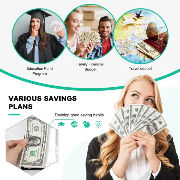 A5 Savings Challenge Binder with 100 Envelopes