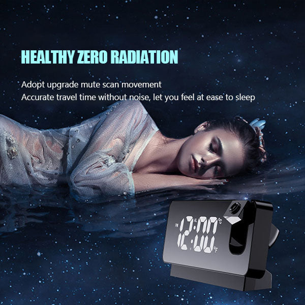 Smart Digital Projection Alarm Clock with 7-Inch LED Display