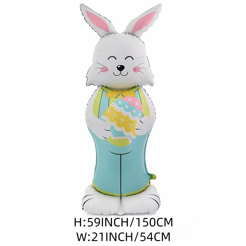 Giant 3D Standing Bunny Balloon Self-Supporting Easter Decoration