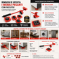 Wheeled Furniture Mover Set with Lifting Tool and 4 Rollers