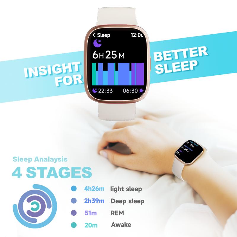 Smart Watch with Call Function 100 Sports Modes IP68 Waterproof Fitness Tracker