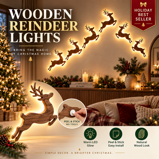 LED Wooden Christmas Wall Decorations
