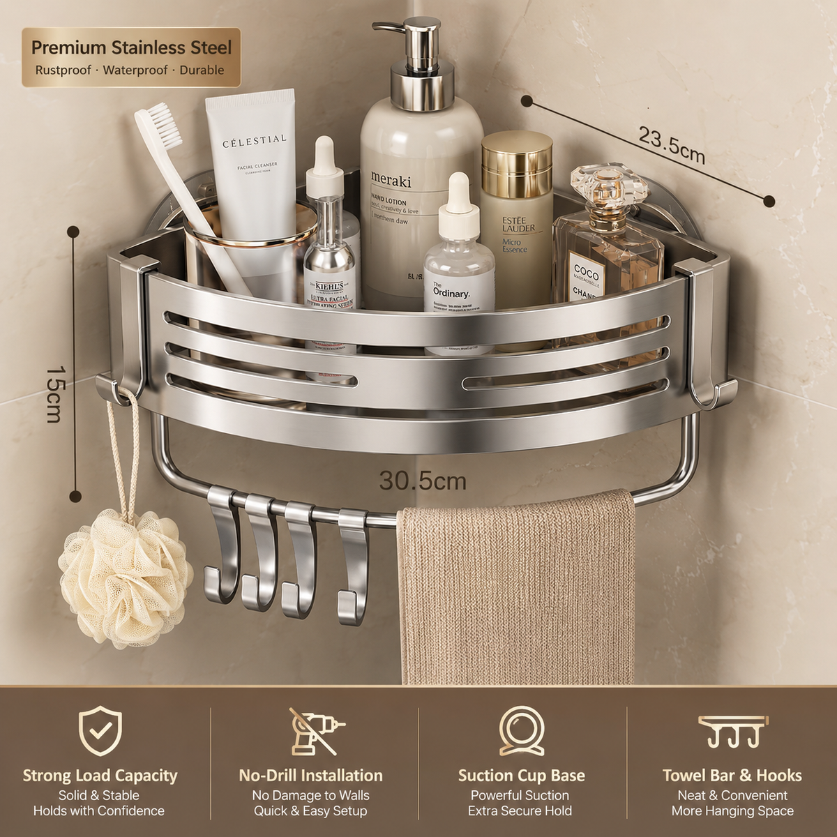 Corner Shower Shelf