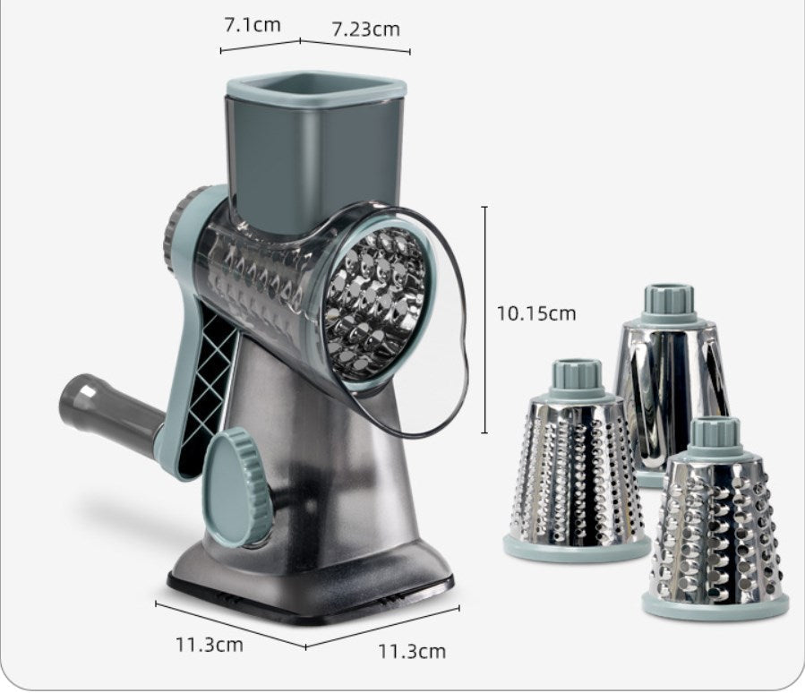 3-in-1 Rotary Cheese Grater Vegetable Slicer