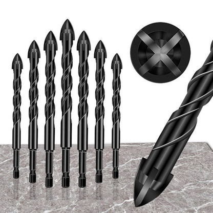 High-Strength Four-Edge Cross Drill Bit 7-Piece Set