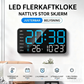 Multifunctional LED Digital Wall Clock with Temperature Display