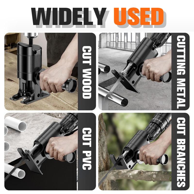 Multifunction Reciprocating Saw Adapter Set for Electric Drills
