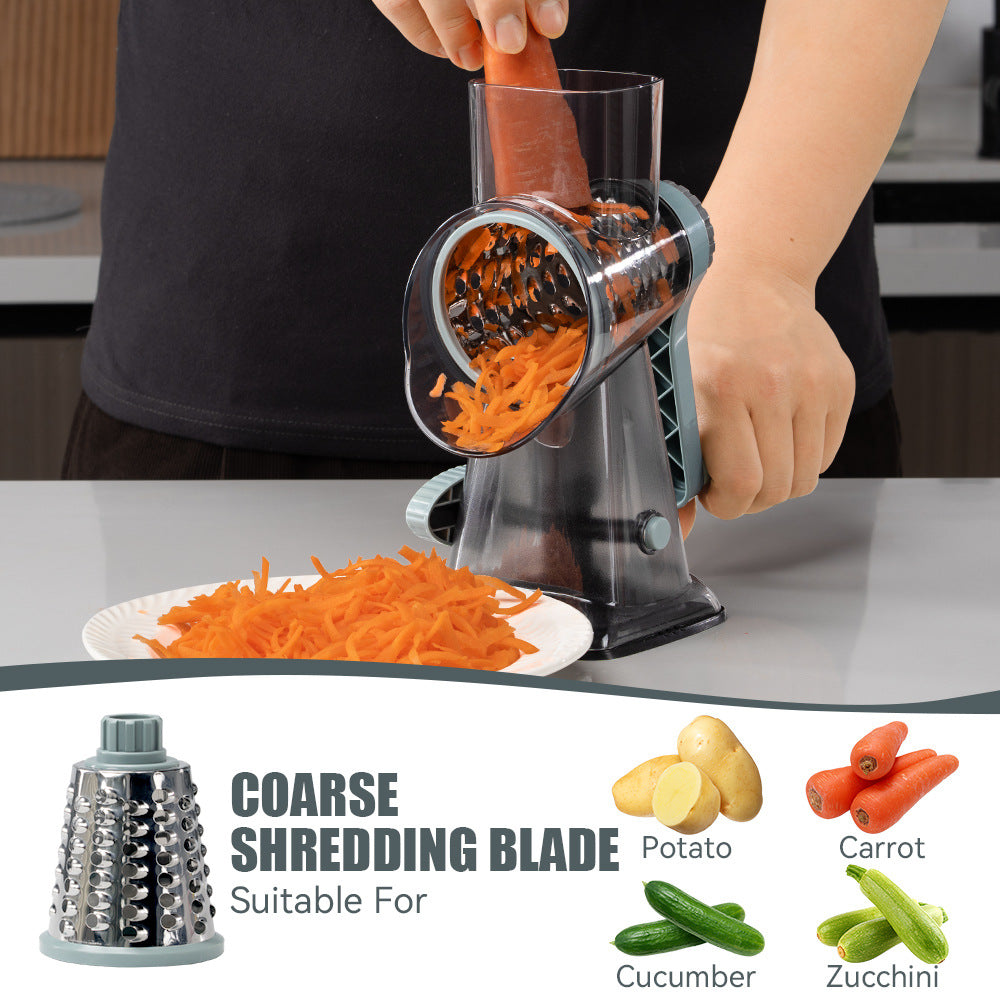 3-in-1 Rotary Cheese Grater Vegetable Slicer