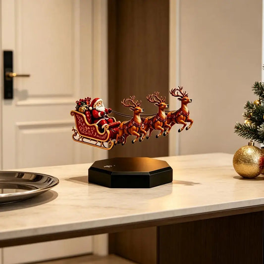 Floating Santa Sleigh Ornament
