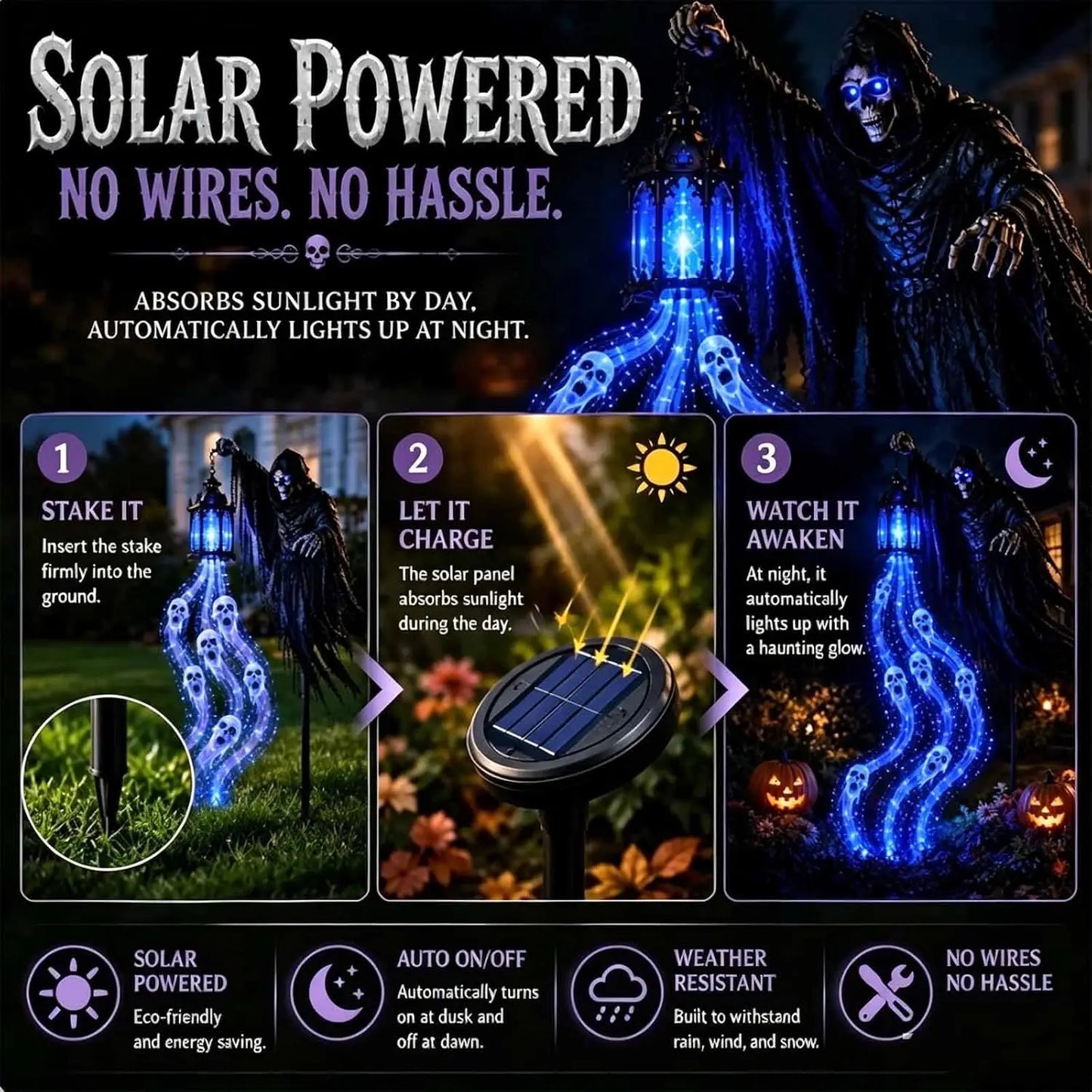 Halloween Reaper Stake Light