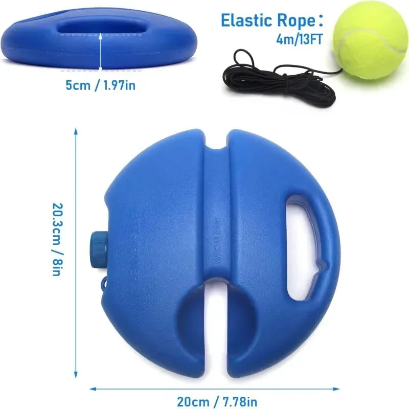 Tennis Trainer Rebounder with Weighted Base & Elastic Rope