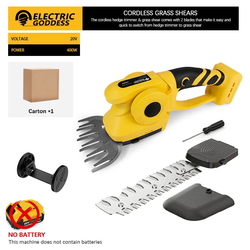 Cordless 2-in-1 Grass Shear & Hedge Trimmer — Brushless (Tool Only)