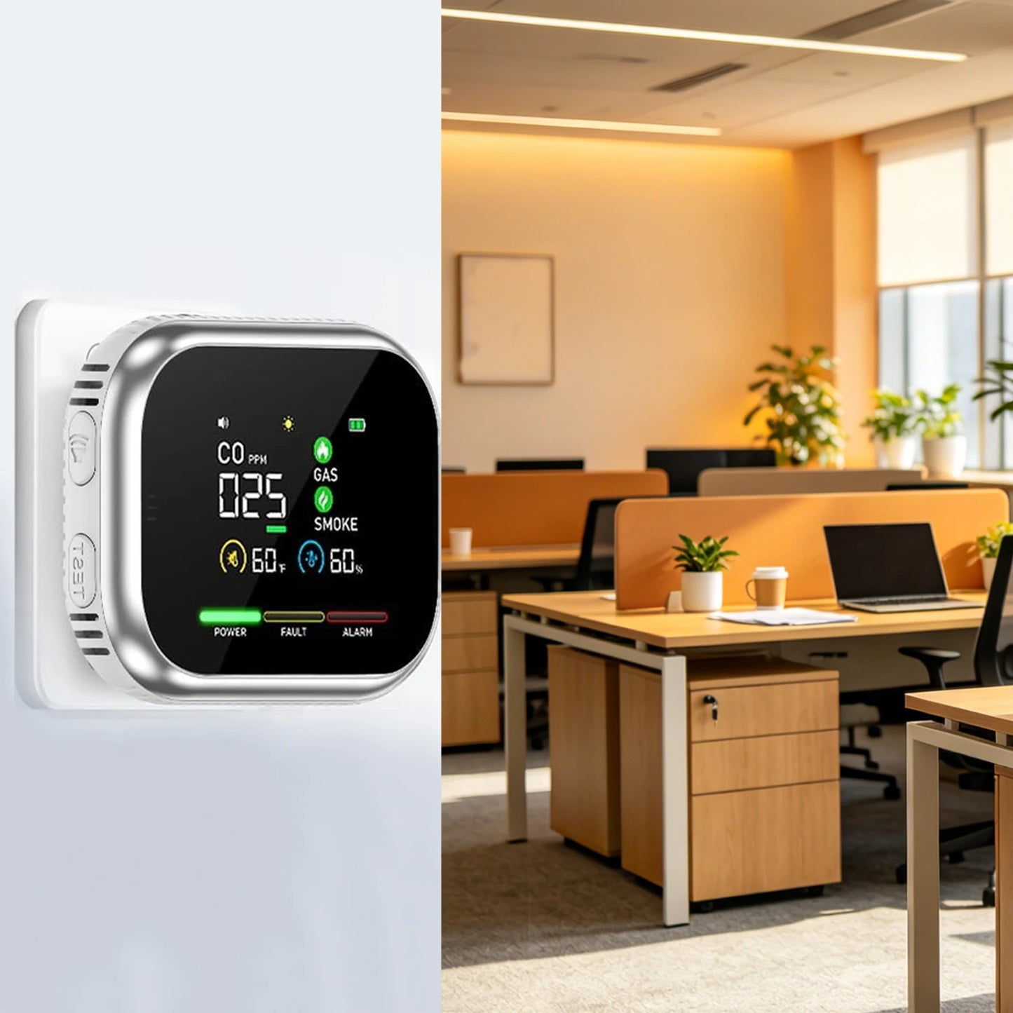 5-in-1 Smart CO Safety Monitor