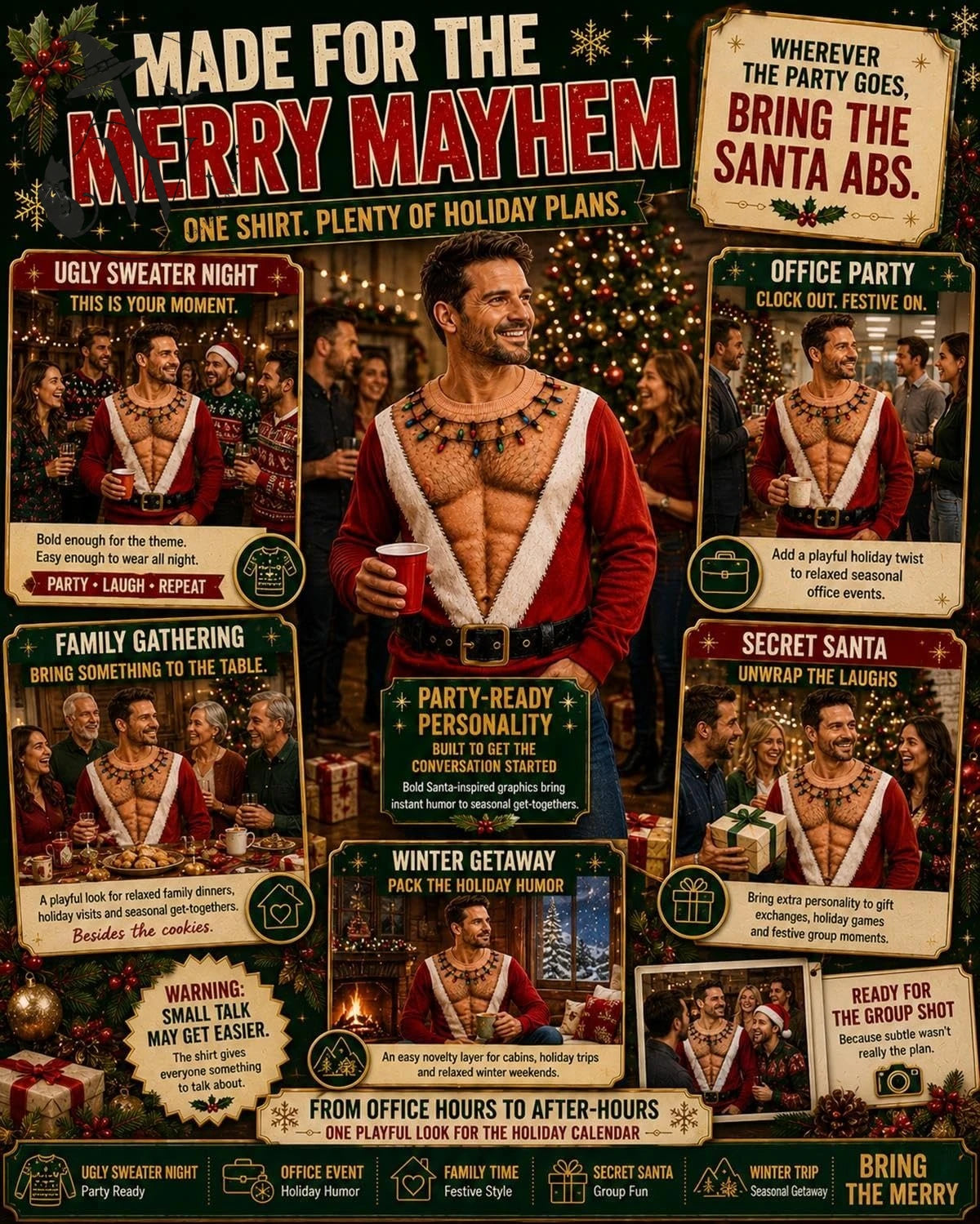 Funny Christmas Sweater Set