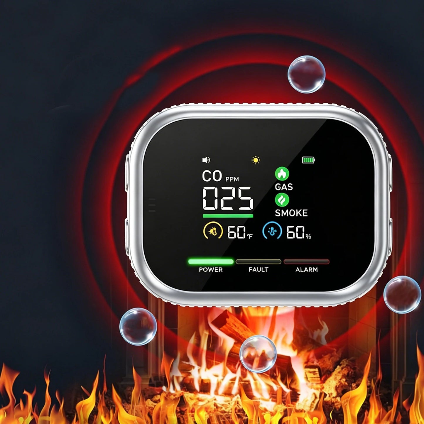 5-in-1 Smart CO Safety Monitor