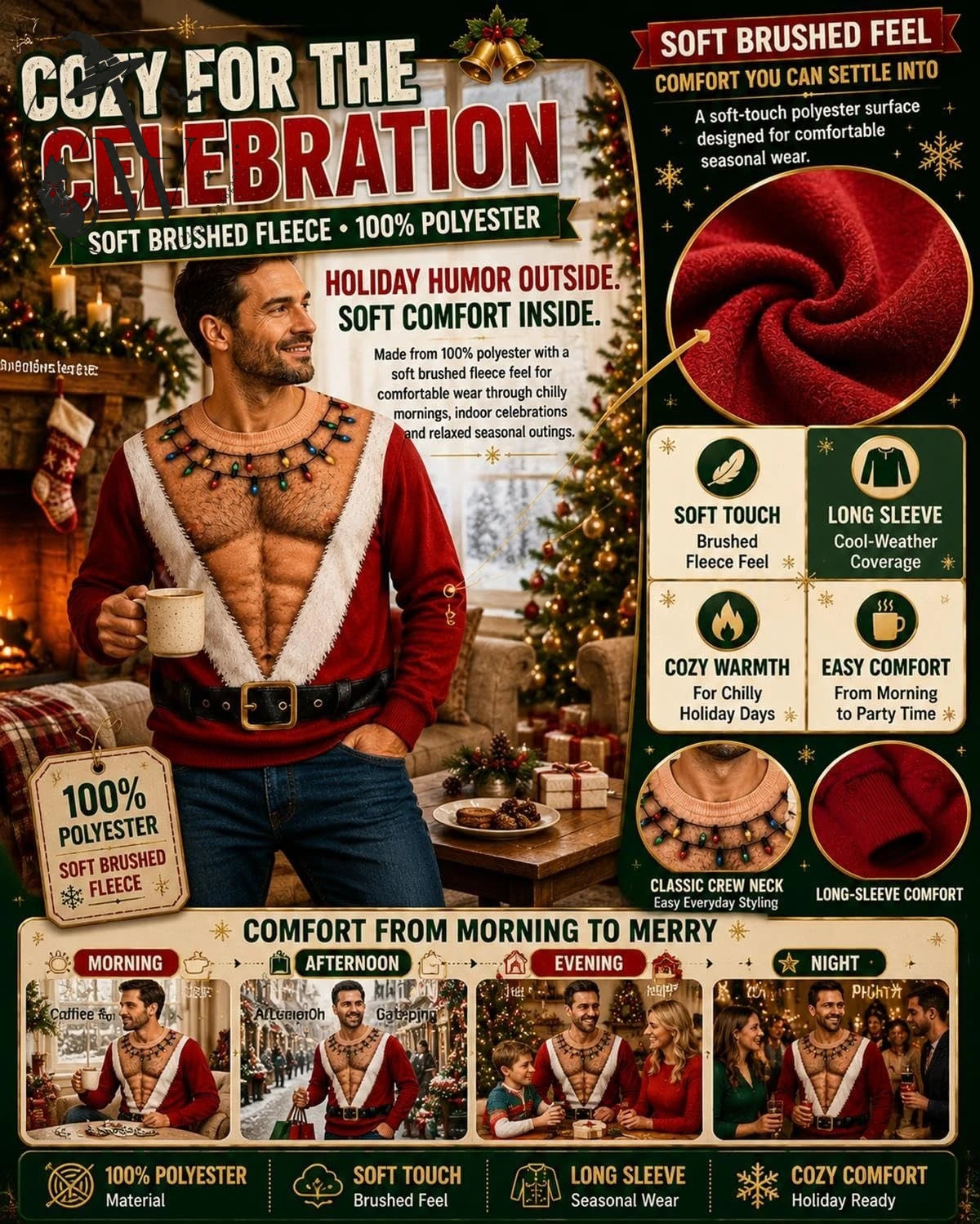 Funny Christmas Sweater Set