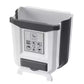 Foldable Cabinet Trash Bin Drill-Free Bag Dispenser 10L