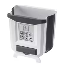 Foldable Cabinet Trash Bin Drill-Free Bag Dispenser 10L