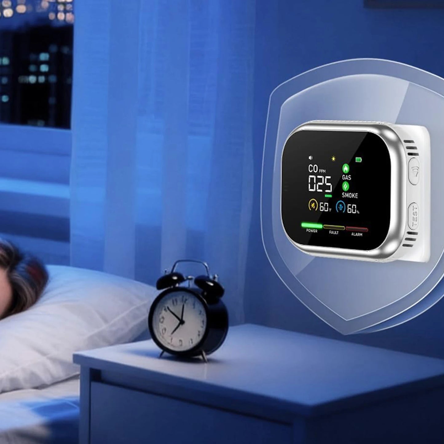 5-in-1 Smart CO Safety Monitor