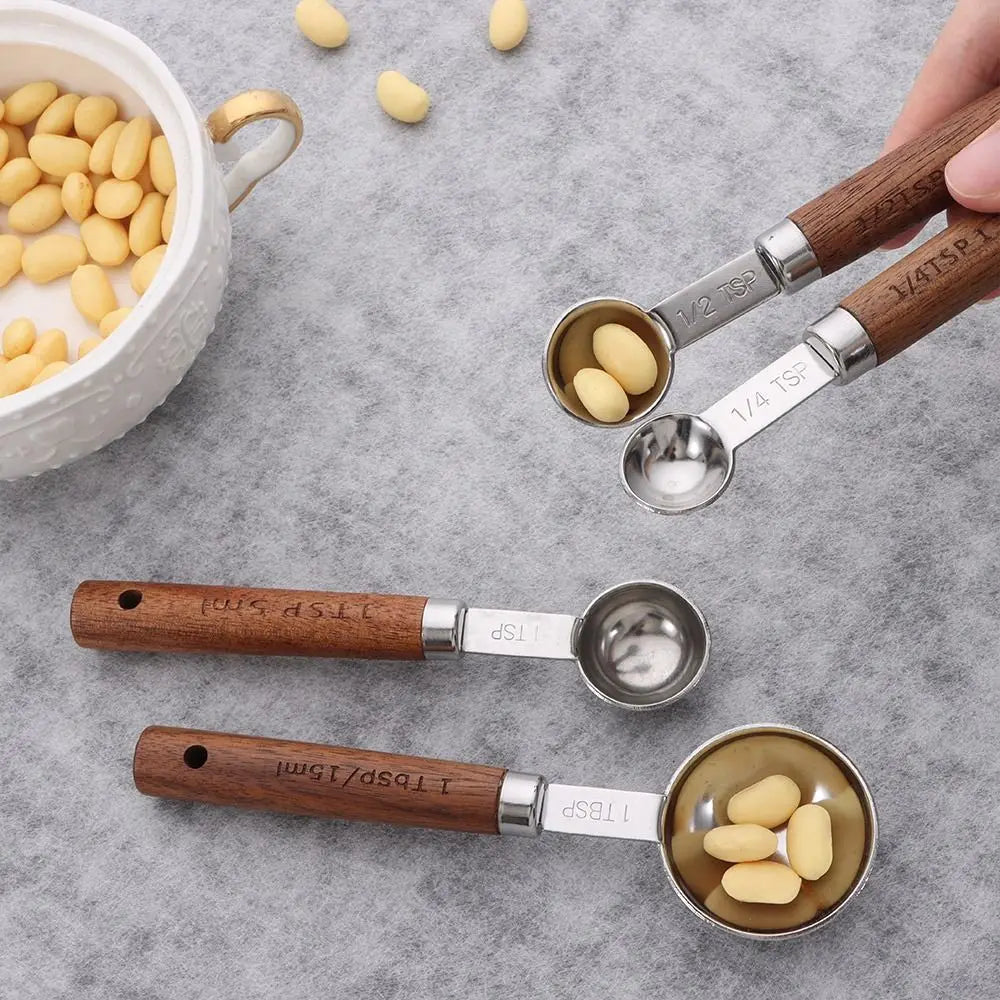 Wooden Handle Measuring Spoons