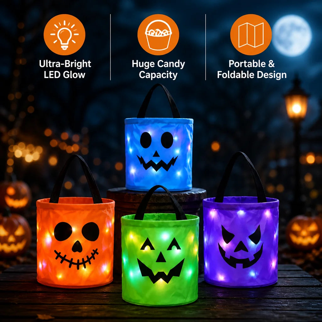 LED Halloween Candy Bucket