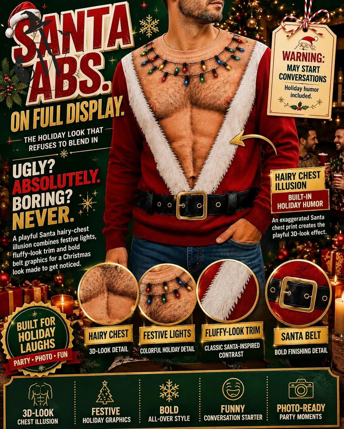 Funny Christmas Sweater Set