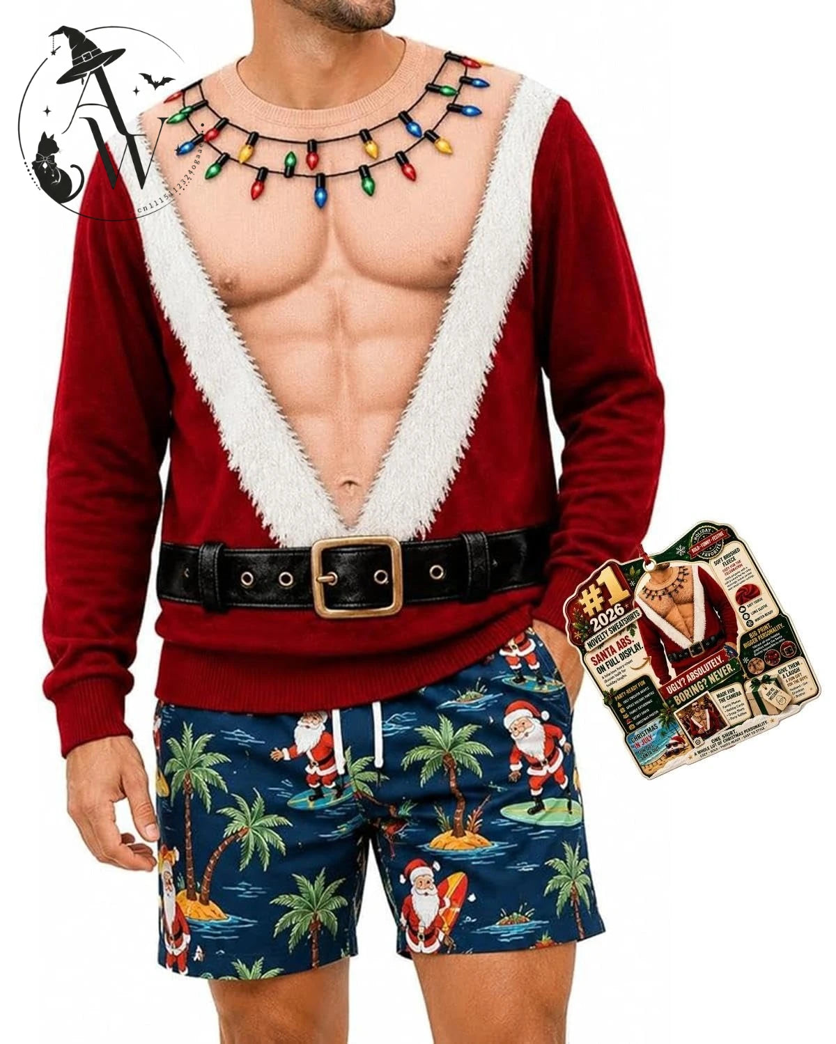 Funny Christmas Sweater Set