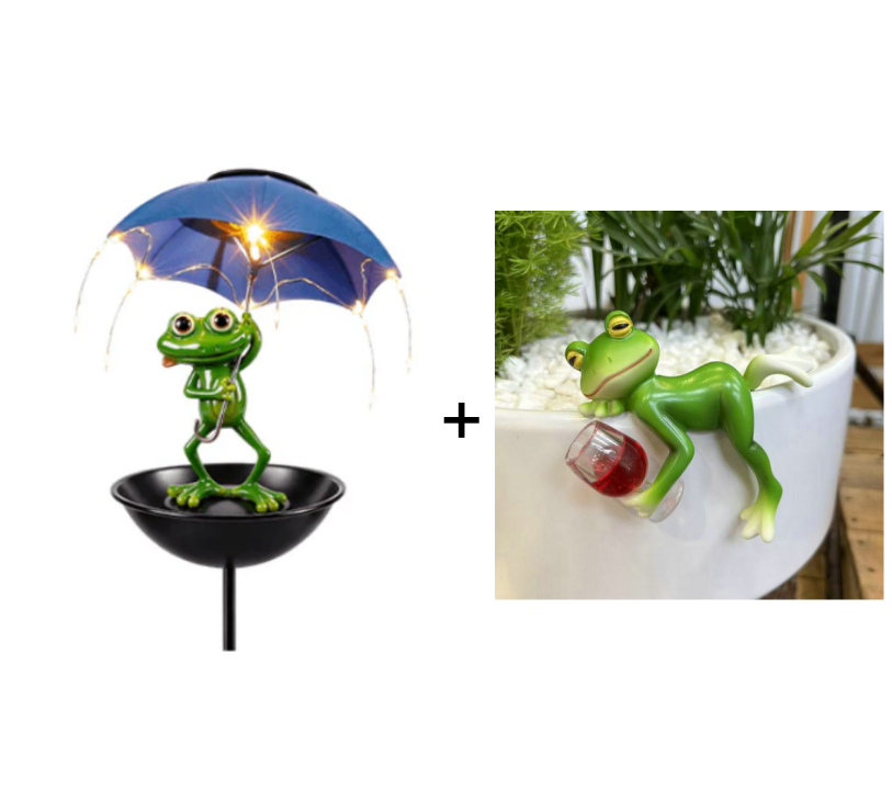 Magical Frog Garden Decoration with Solar Night Light