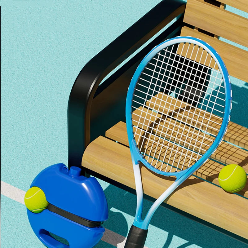 Tennis Trainer Rebounder with Weighted Base & Elastic Rope