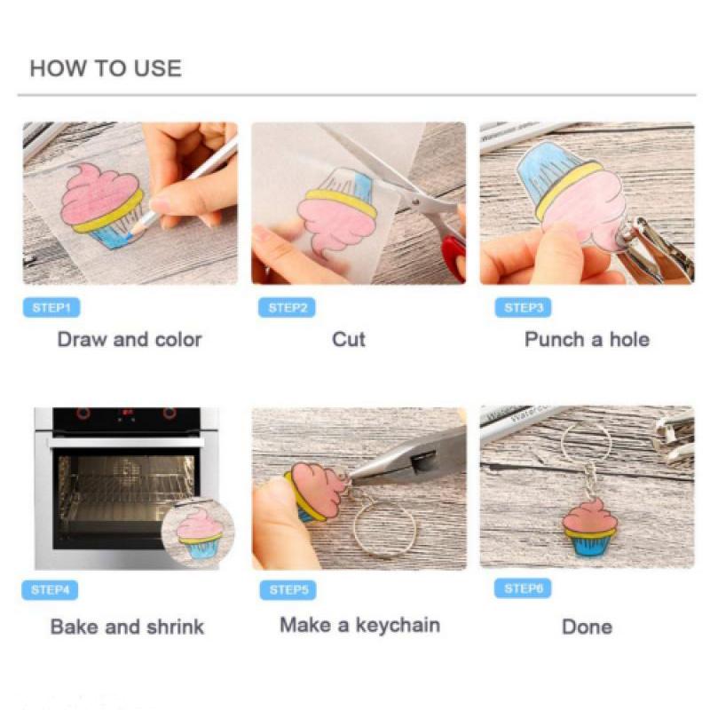 DIY Shrinky Dinks Keychain Craft Kit