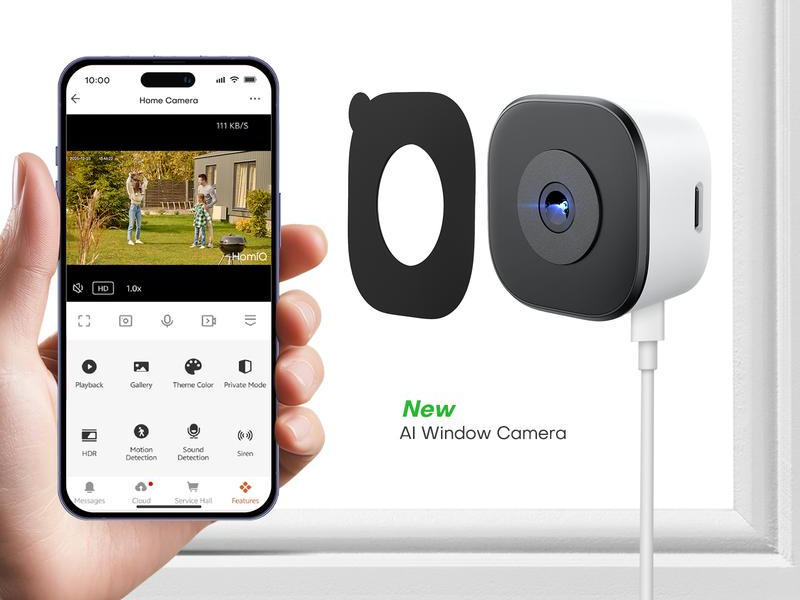 Magnetic Window Security Camera with Colour Night Vision and Smart Alerts