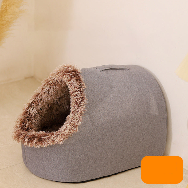 Cozy Warm Cave Bed for Pets
