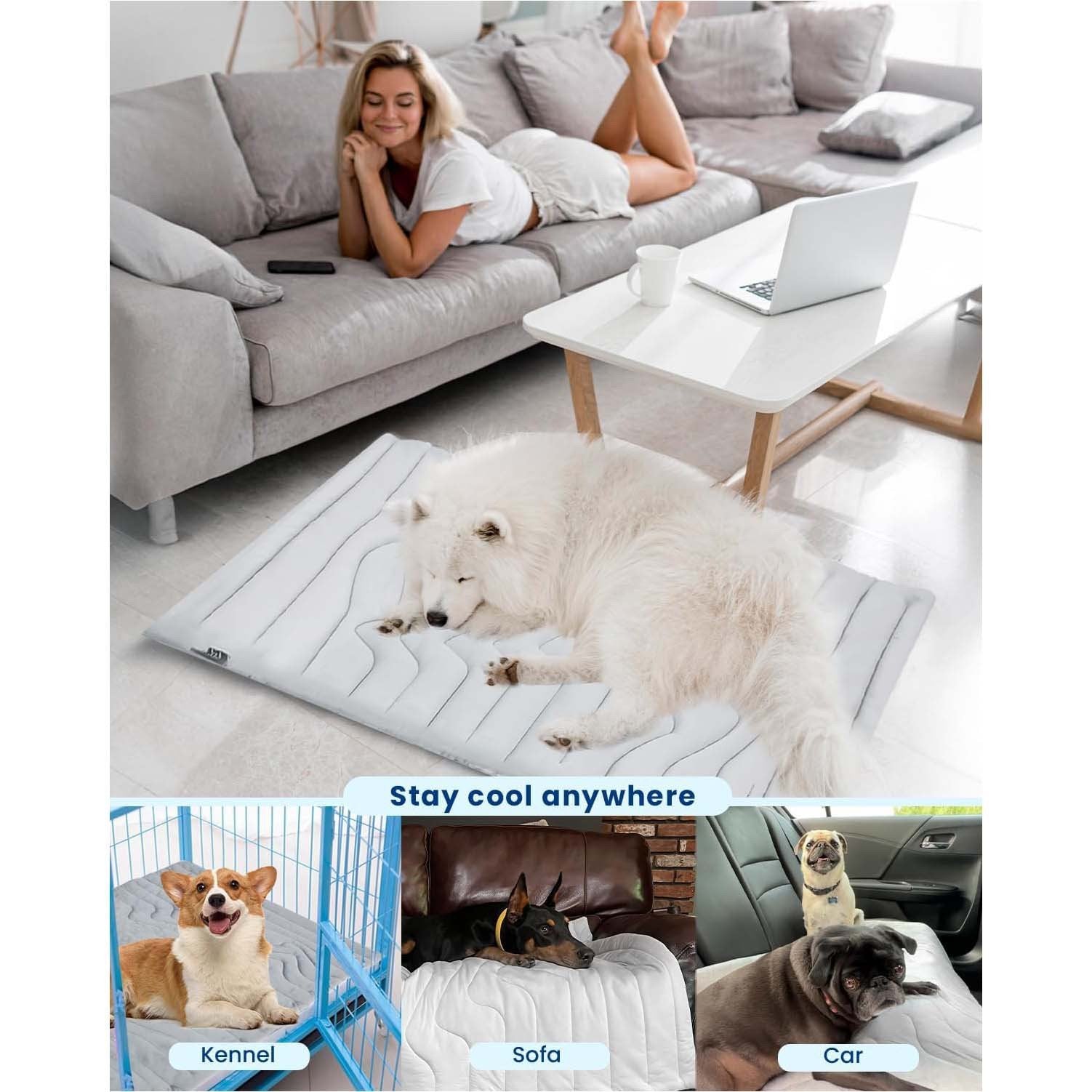 Eco-Friendly Dog Cooling Mat with Arc-Chill Technology