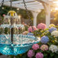 Vintage-Style Hanging Bird Feeder with Bath