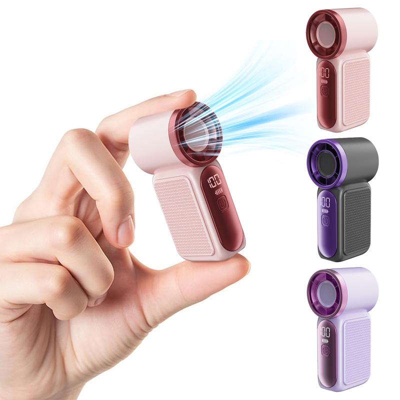 Turbo Handheld Fan with LED Display 6 Speeds 3000mAh Battery