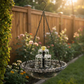 Vintage-Style Hanging Bird Feeder with Bath